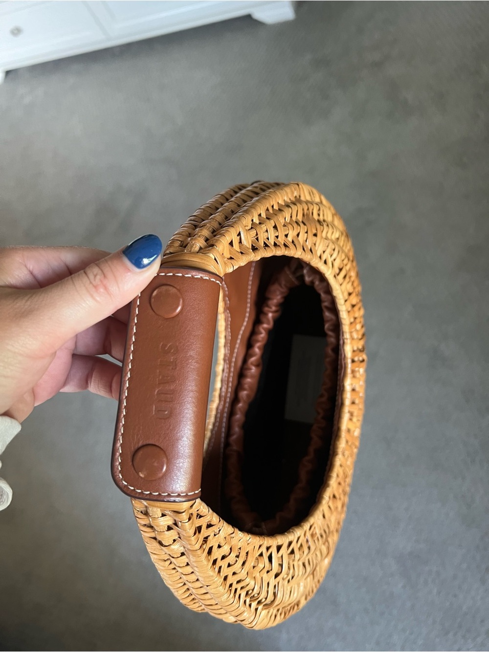STAUD Rattan Half Moon Bag - Picture 5 of 8